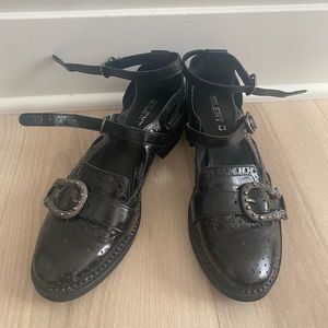 Free People x Silent D SOLDOUT patent leather loafers